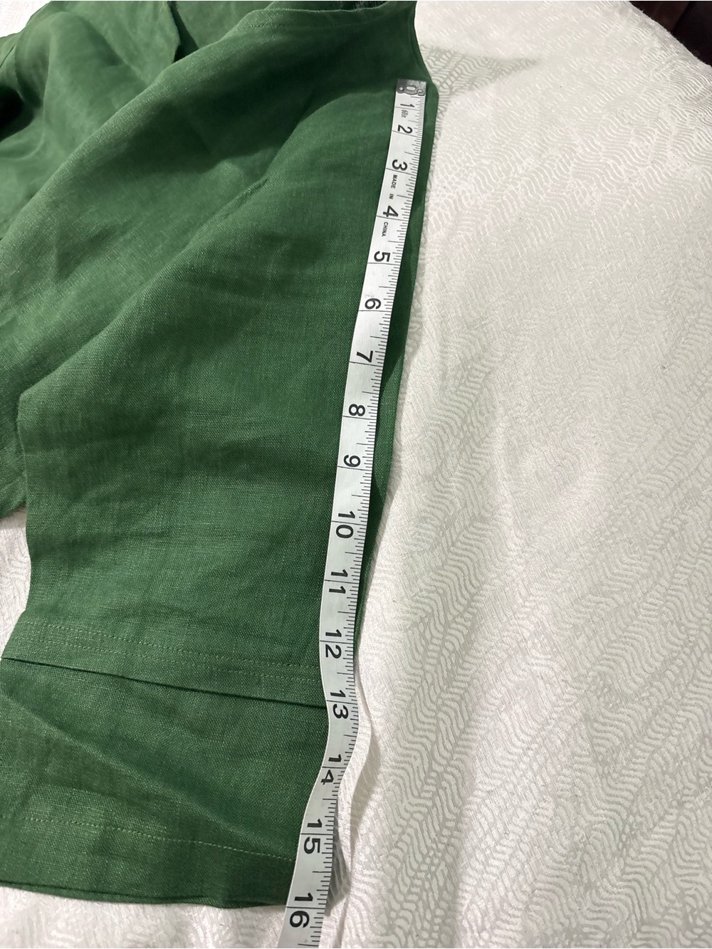 LINTICO Green Breathable 100 % Linen 3/4 Sleeves Maxi Dress Size M - Picture 3 of 14